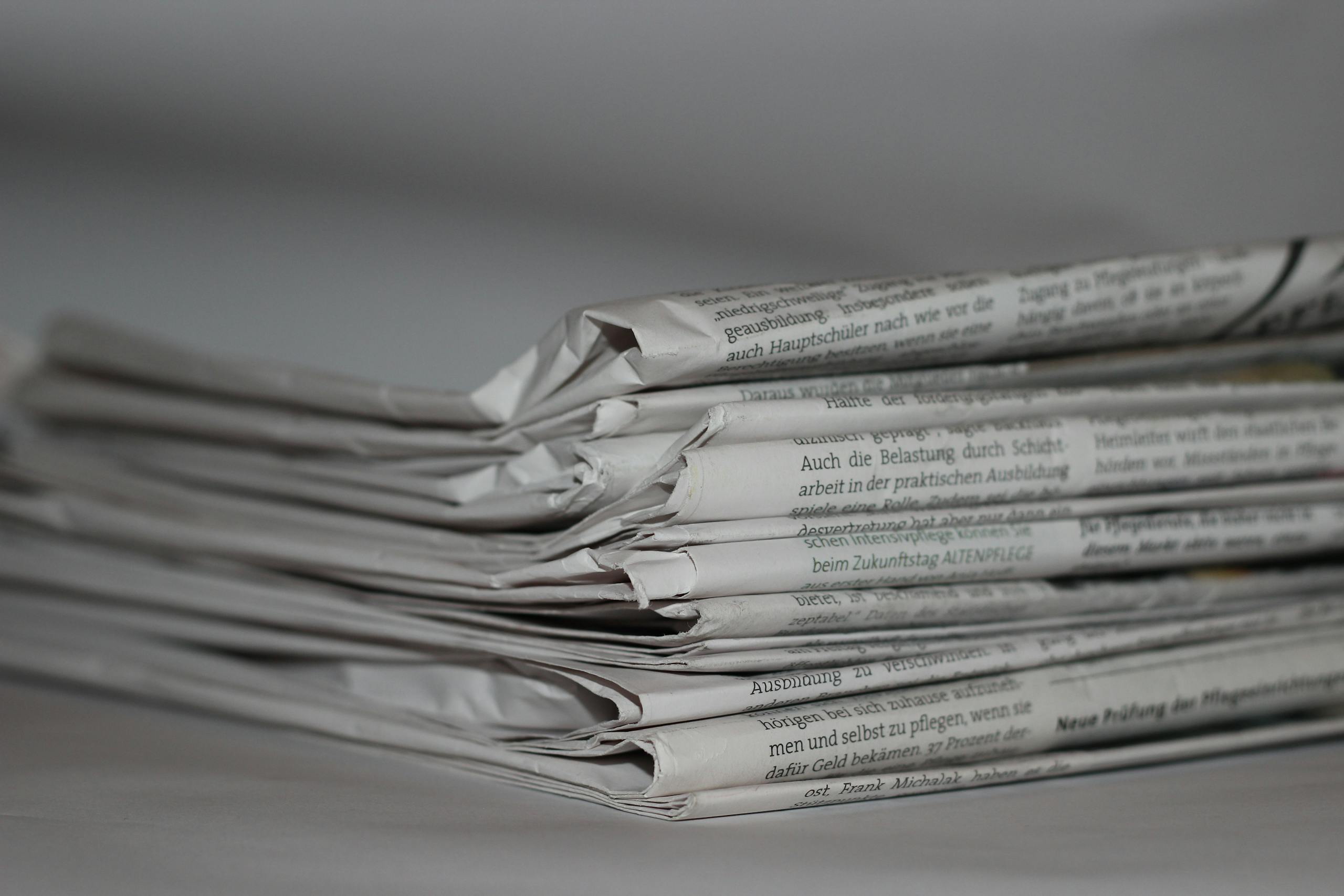 Folded Newspapers